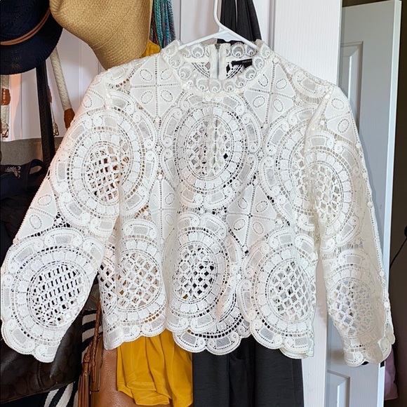 Forever 21 Tops - Lace mock neck bouse